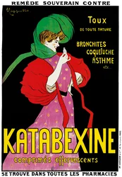 A „Katabexine” gyógyszerek reklámplakátja, 1898